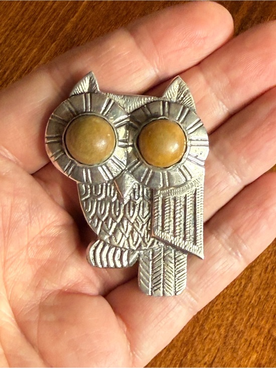 Jewelry - Large Mexican Owl Brooch Pin